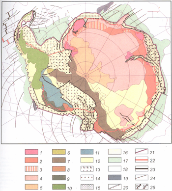 Тектоническая схема Антарктиды