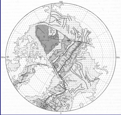 Тектоническая схема Северного Ледовитого океана