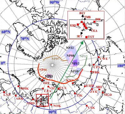 Geomagnetic stations in Arctic