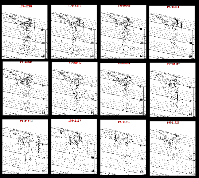 The sequence of stages of nails forming