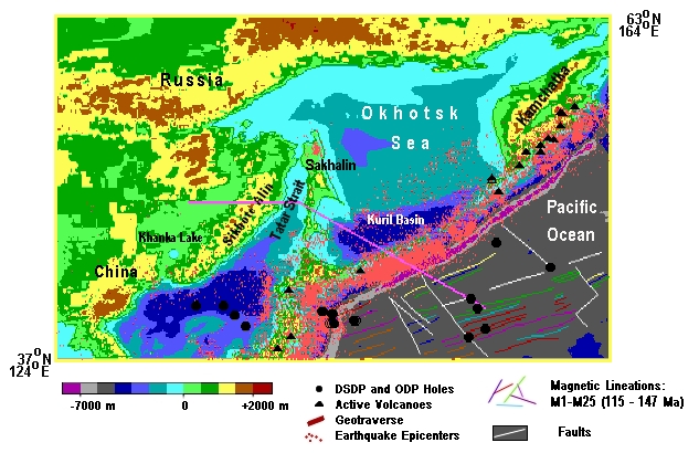 Location of the Okhotsk Sea Geotraverse